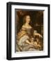 Portrait of a Young Lady in Blue Dress with Lapdog-Abraham Lamberts Jacobsz van den Tempel-Framed Giclee Print