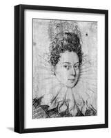 Portrait of a Young Lady Wearing a Ruff and with an Elaborate Coiffe-Antonio Campi-Framed Photographic Print