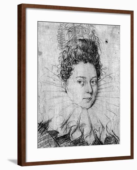 Portrait of a Young Lady Wearing a Ruff and with an Elaborate Coiffe-Antonio Campi-Framed Photographic Print