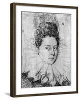 Portrait of a Young Lady Wearing a Ruff and with an Elaborate Coiffe-Antonio Campi-Framed Photographic Print