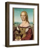 Portrait of a Young Lady with a Unicorn, 1505-1506-Raphael-Framed Giclee Print