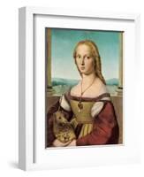 Portrait of a Young Lady with a Unicorn, 1505-1506-Raphael-Framed Giclee Print