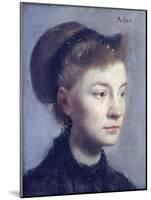 Portrait of a Young Lady-Edgar Degas-Mounted Art Print