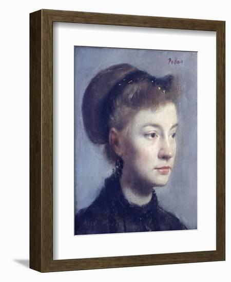 Portrait of a Young Lady-Edgar Degas-Framed Art Print