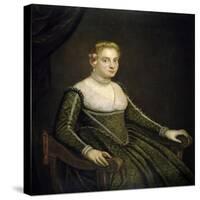 Portrait of a Young Lady-Jacopo Robusti Tintoretto-Stretched Canvas