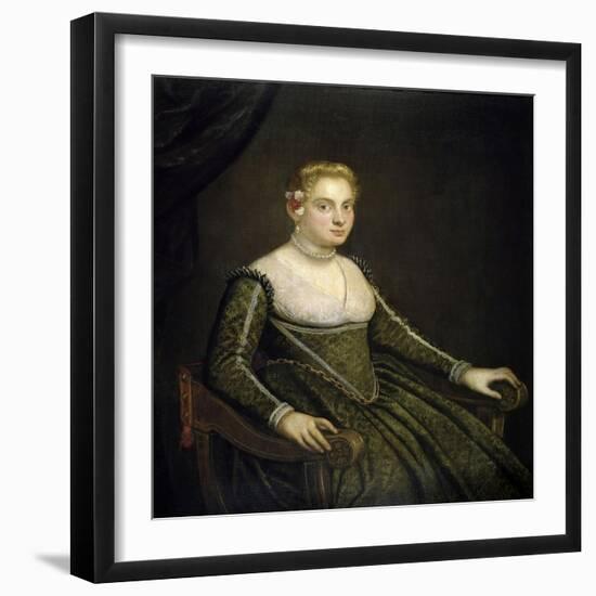 Portrait of a Young Lady-Jacopo Robusti Tintoretto-Framed Giclee Print