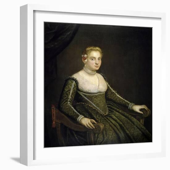 Portrait of a Young Lady-Jacopo Robusti Tintoretto-Framed Giclee Print