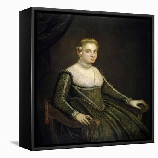 Portrait of a Young Lady-Jacopo Robusti Tintoretto-Framed Stretched Canvas