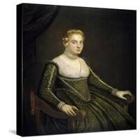 Portrait of a Young Lady-Jacopo Robusti Tintoretto-Stretched Canvas