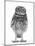 Portrait of a Young Little Owl (Athene Noctua)-Mark Taylor-Mounted Premium Photographic Print