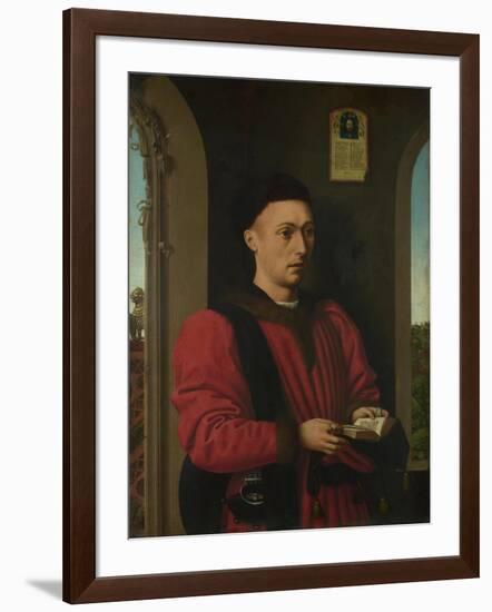 Portrait of a Young Man, 1450-1460-Petrus Christus-Framed Giclee Print