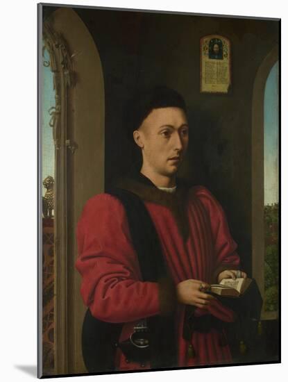 Portrait of a Young Man, 1450-1460-Petrus Christus-Mounted Giclee Print