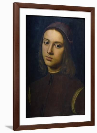 Portrait of a Young Man, 1495-Pietro Perugino-Framed Giclee Print