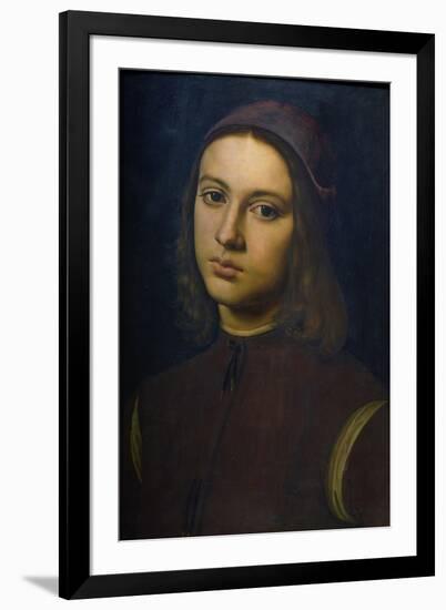 Portrait of a Young Man, 1495-Pietro Perugino-Framed Giclee Print