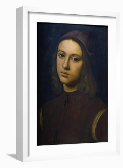 Portrait of a Young Man, 1495-Pietro Perugino-Framed Giclee Print