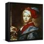 Portrait of a Young Man as a Painter-Giuseppe Ghislandi-Framed Stretched Canvas