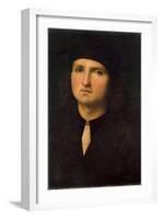 Portrait of a Young Man, Between 1495 and 1500-Perugino-Framed Giclee Print