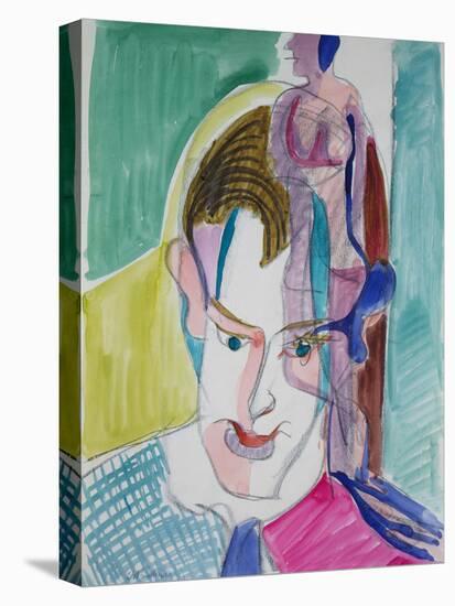 Portrait of a Young Man by Ernst Ludwig Kirchner-Ernst Ludwig Kirchner-Stretched Canvas