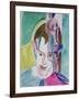 Portrait of a Young Man by Ernst Ludwig Kirchner-Ernst Ludwig Kirchner-Framed Giclee Print