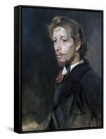 Portrait of a Young Man, C1880-Fritz Karl Hermann Von Uhde-Framed Stretched Canvas