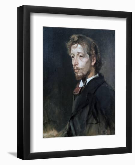 Portrait of a Young Man, C1880-Fritz Karl Hermann Von Uhde-Framed Giclee Print