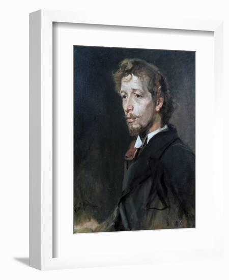 Portrait of a Young Man, C1880-Fritz Karl Hermann Von Uhde-Framed Giclee Print