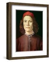 Portrait of a Young Man, circa 1480-85-Sandro Botticelli-Framed Giclee Print