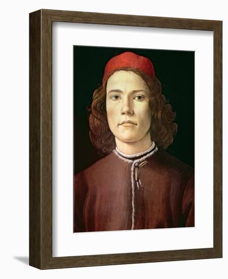 Portrait of a Young Man, circa 1480-85-Sandro Botticelli-Framed Giclee Print