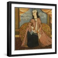 Portrait of a Young Man Dressed as a Woman, Persia, Qajar, circa 1820-null-Framed Giclee Print