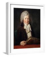 Portrait of a Young Man Holding a Folder with Drawings, 1791-Francois-Andre Vincent-Framed Giclee Print