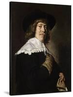 Portrait of a Young Man Holding a Glove, C1650-Frans Hals-Stretched Canvas