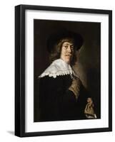 Portrait of a Young Man Holding a Glove, C1650-Frans Hals-Framed Giclee Print