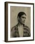 Portrait of a Young Man in a Checkered Shirt, Sicily C.1896-Wilhelm Von Gloeden-Framed Photographic Print