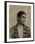 Portrait of a Young Man in a Checkered Shirt, Sicily C.1896-Wilhelm Von Gloeden-Framed Photographic Print