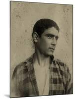 Portrait of a Young Man in a Checkered Shirt, Sicily C.1896-Wilhelm Von Gloeden-Mounted Photographic Print