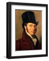 Portrait of a Young Man in a Top Hat-Jacques-Laurent Agasse-Framed Giclee Print