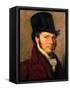 Portrait of a Young Man in a Top Hat-Jacques-Laurent Agasse-Framed Stretched Canvas