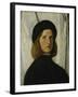 Portrait of a Young Man in Front of a White Curtain, about 1508-Lorenzo Lotto-Framed Giclee Print