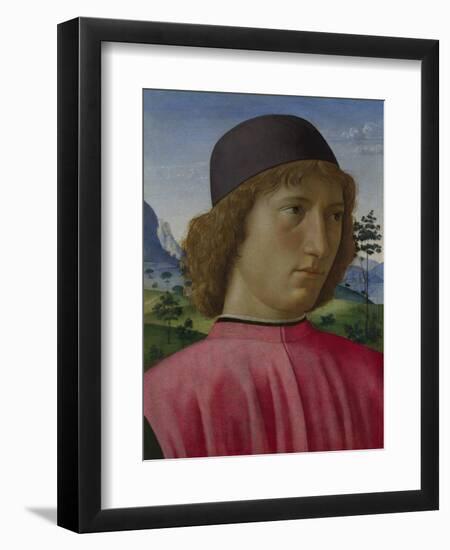 Portrait of a Young Man in Red, Ca 1485-Domenico Ghirlandaio-Framed Giclee Print