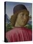 Portrait of a Young Man in Red, Ca 1485-Domenico Ghirlandaio-Stretched Canvas