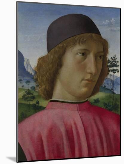 Portrait of a Young Man in Red, Ca 1485-Domenico Ghirlandaio-Mounted Giclee Print