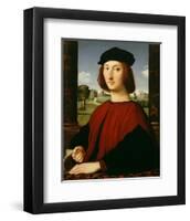 Portrait of a Young Man in Red-Circle of Raphael (Raffaello Sanzio)-Framed Art Print