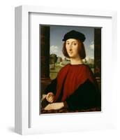 Portrait of a Young Man in Red-Circle of Raphael (Raffaello Sanzio)-Framed Art Print