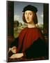 Portrait of a Young Man in Red-Circle of Raphael (Raffaello Sanzio)-Mounted Art Print
