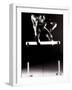 Portrait of a Young Man Jumping over a Hurdle-null-Framed Photographic Print