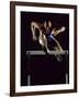 Portrait of a Young Man Jumping over a Hurdle-null-Framed Photographic Print