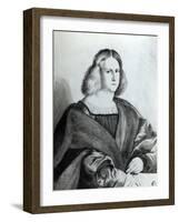 Portrait of a Young Man, Print by Wenceslaus Hollar, 1650-Jacopo Palma-Framed Giclee Print