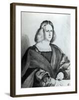 Portrait of a Young Man, Print by Wenceslaus Hollar, 1650-Jacopo Palma-Framed Giclee Print