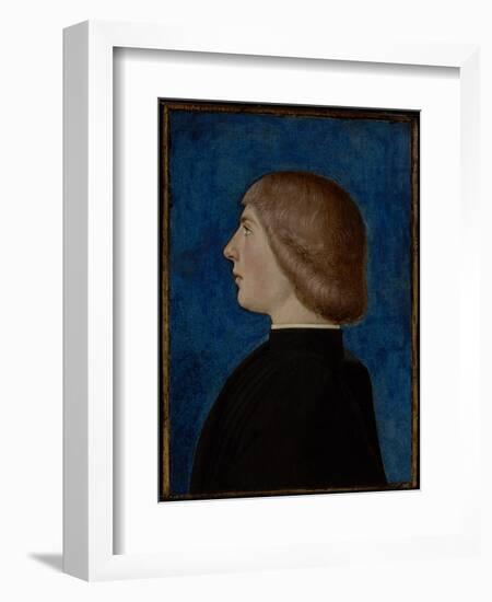 Portrait of a Young Man, Second Half of 15Th Century (Oil & Tempera on Panel)-School of Ferrare-Framed Giclee Print