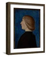 Portrait of a Young Man, Second Half of 15Th Century (Oil & Tempera on Panel)-School of Ferrare-Framed Giclee Print